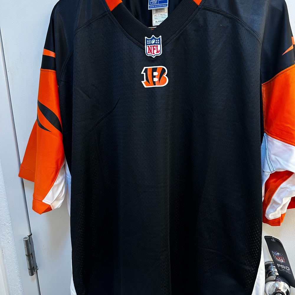 NFL Cincinnati Bengals Pro Line Black Orange Jersey Mens XL NWT